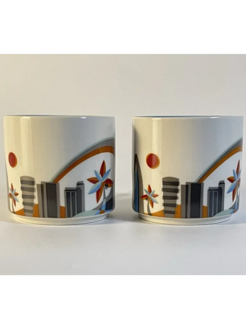 Starbucks Hawaii You Are Here Mugs 2015 14 oz Ceramic Set of 2 YAH White Blue